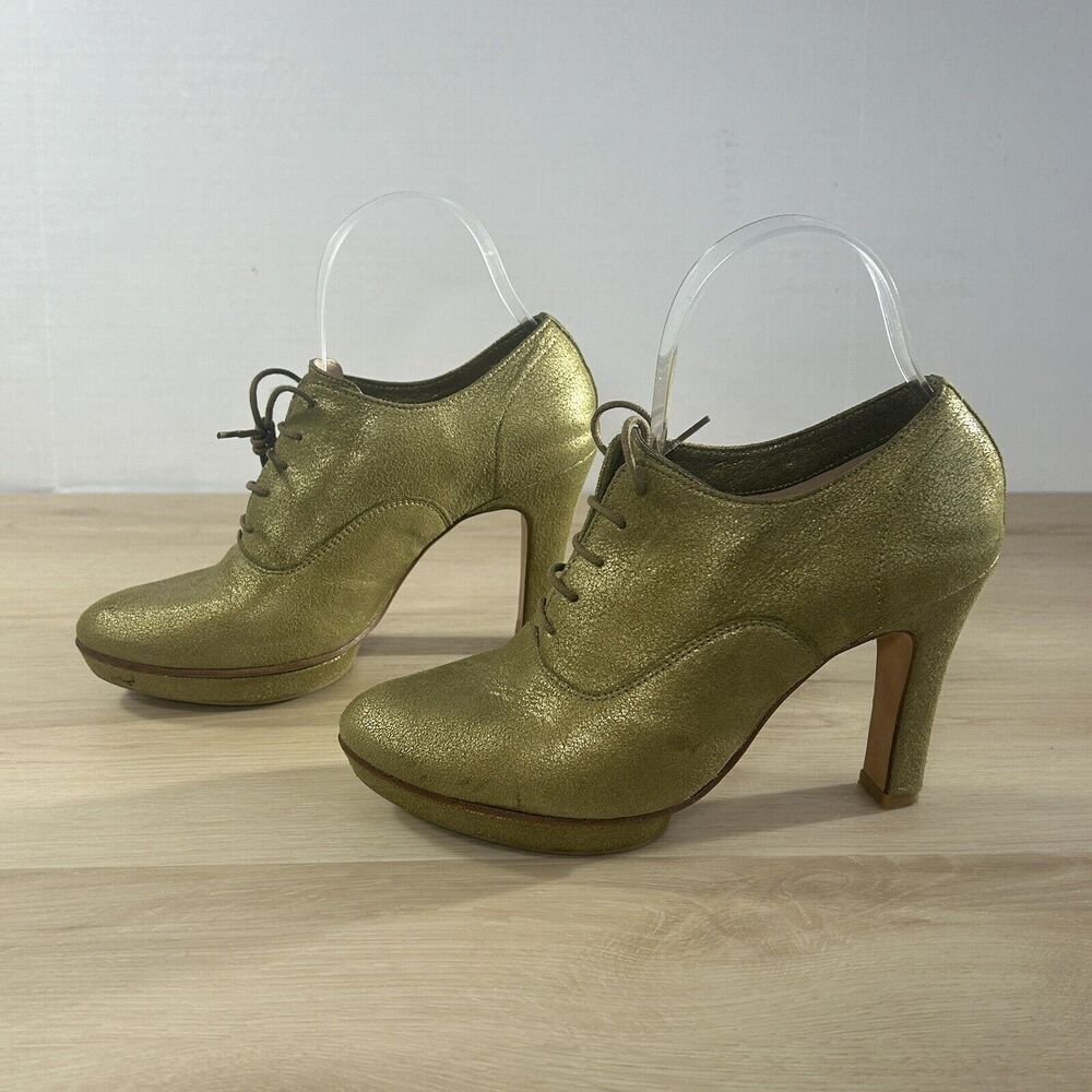 Repetto Paris Women 38 US 7 Garbo Oxford Pumps Lace Up Round Toe Leather Shoes